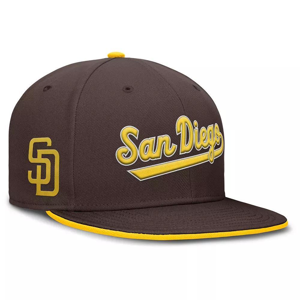 Men's Nike Brown San Diego Padres True Performance Fitted Hat, Size: 7 1/8 Product Image
