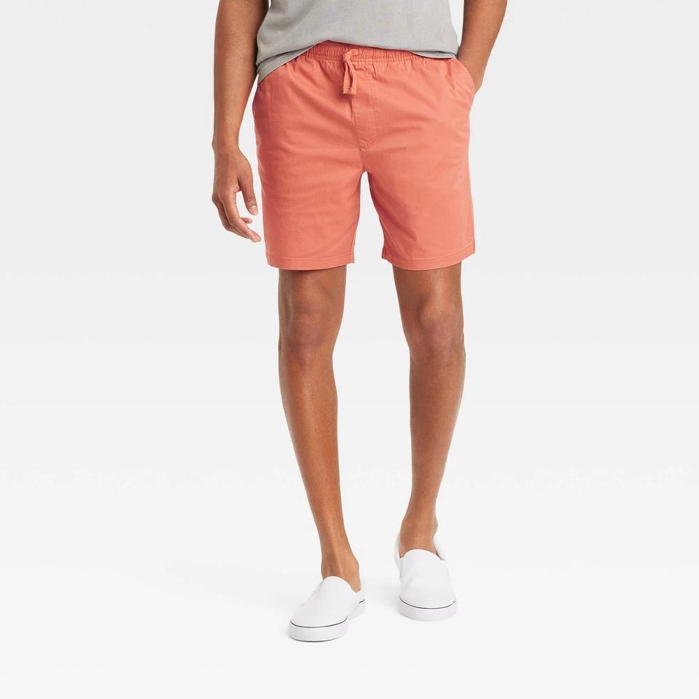 Mens 7 Everyday Pull-On Shorts - Goodfellow & Co Terracotta Orange XS Product Image