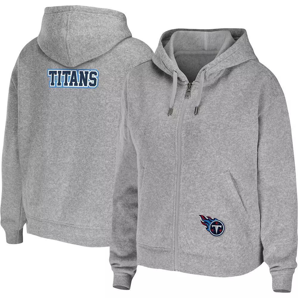 Women's WEAR by Erin Andrews Heathered Gray Tennessee Titans Team Full-Zip Hoodie,  Product Image