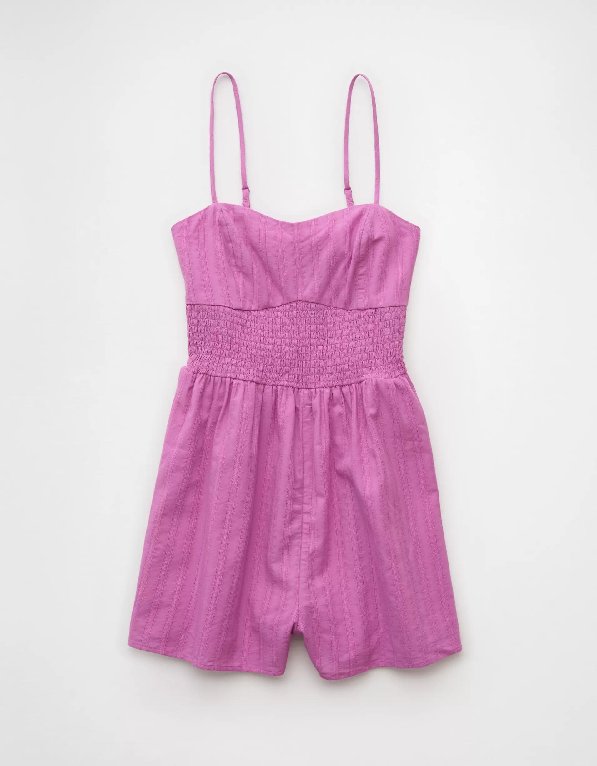 AE Smocked Square Neck Romper Product Image
