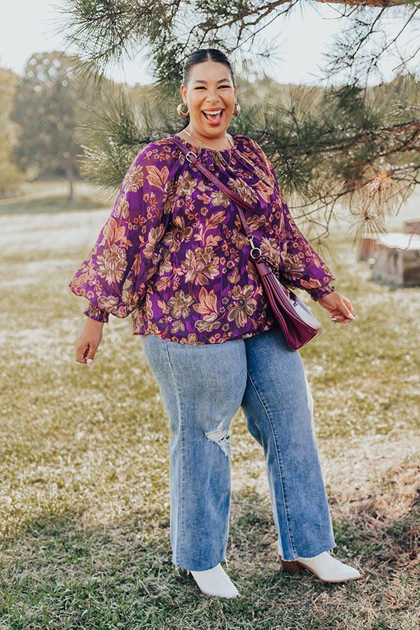 Vineyard Charm Floral Top Curves Product Image