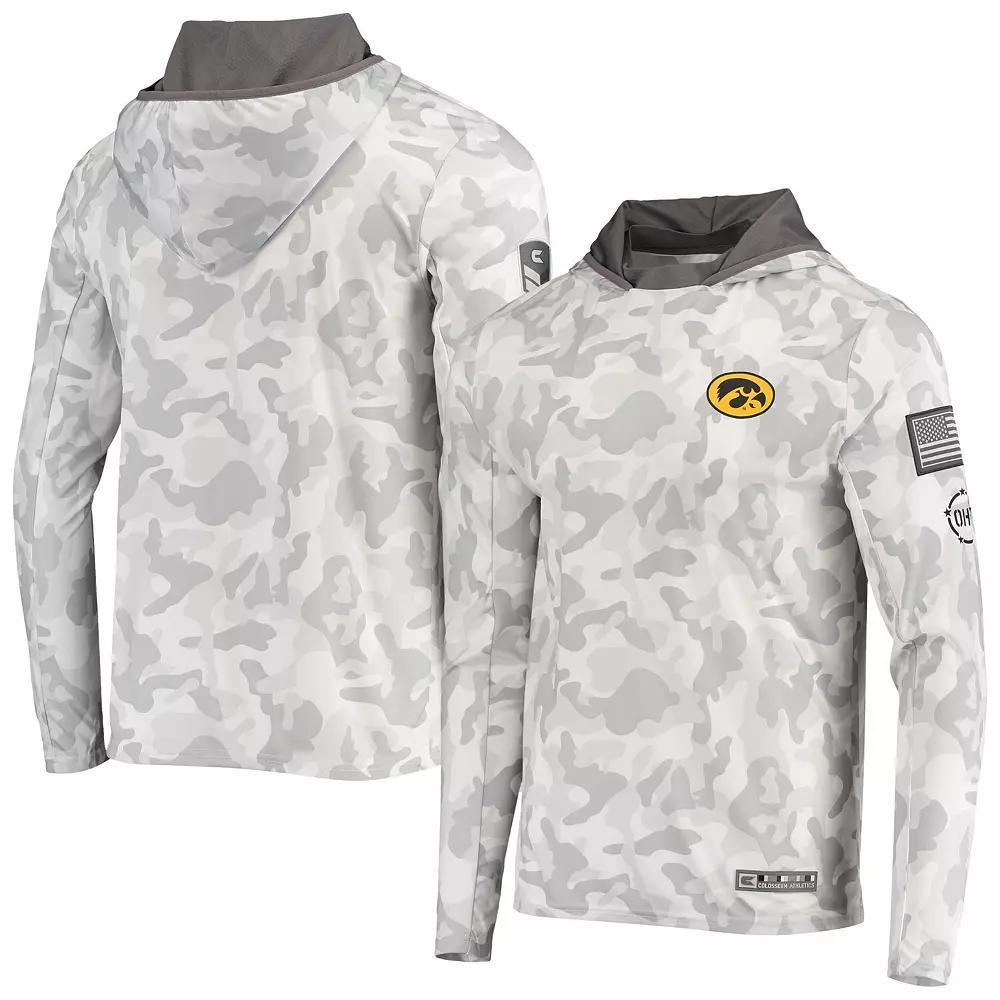 Men's Colosseum Arctic Camo Iowa Hawkeyes OHT Military Appreciation Long Sleeve Hoodie Top,  Product Image