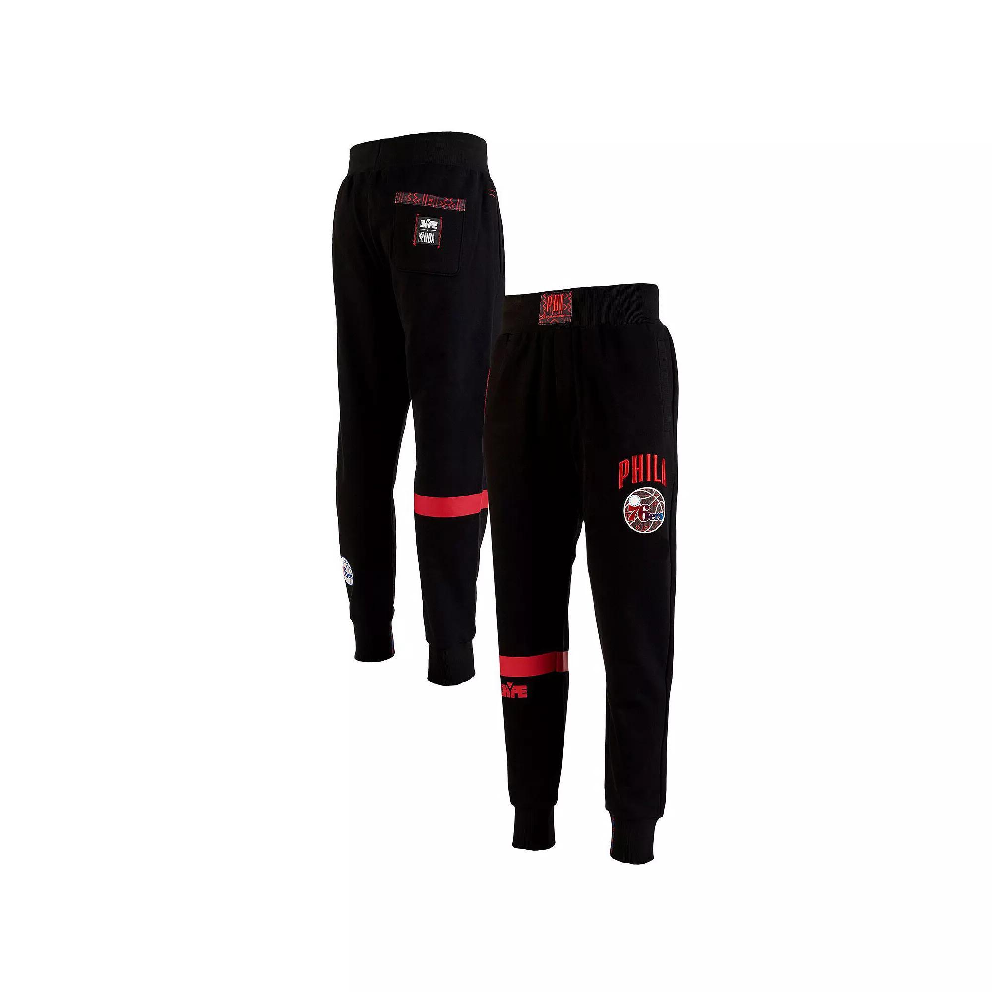Men's NBA x Two Hype Black Philadelphia 76ers Culture & Hoops Collection Premium Jogger Pants,  Product Image
