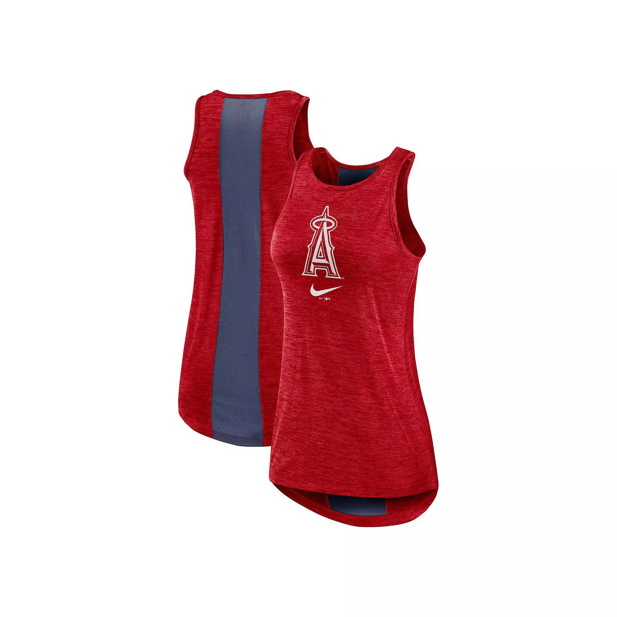 Women's Nike Red Los Angeles Angels Right Mix High Neck Tank Top, Size: Medium Product Image