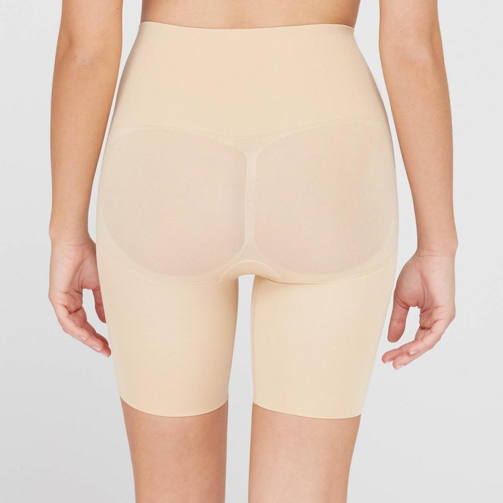 ASSETS by SPANX Womens Remarkable Results Mid-Thigh Shaper - Light Beige XL Product Image