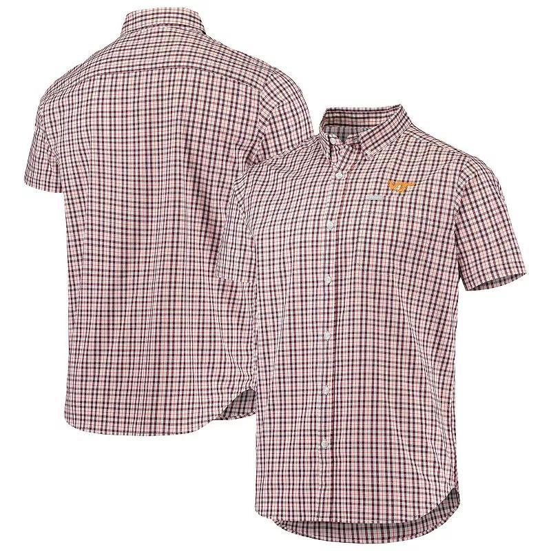 Mens Columbia Maroon Virginia Tech Hokies Rapid Rivers Logo Button-Down Shirt Product Image