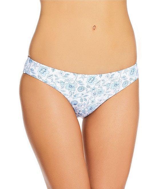 GB Vintage Sea Garden Print Scoop Bralette Swim Top Product Image