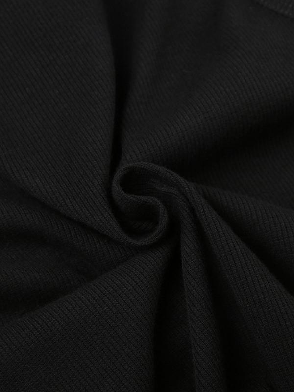 Skull Print Ribbed Tank Top Product Image