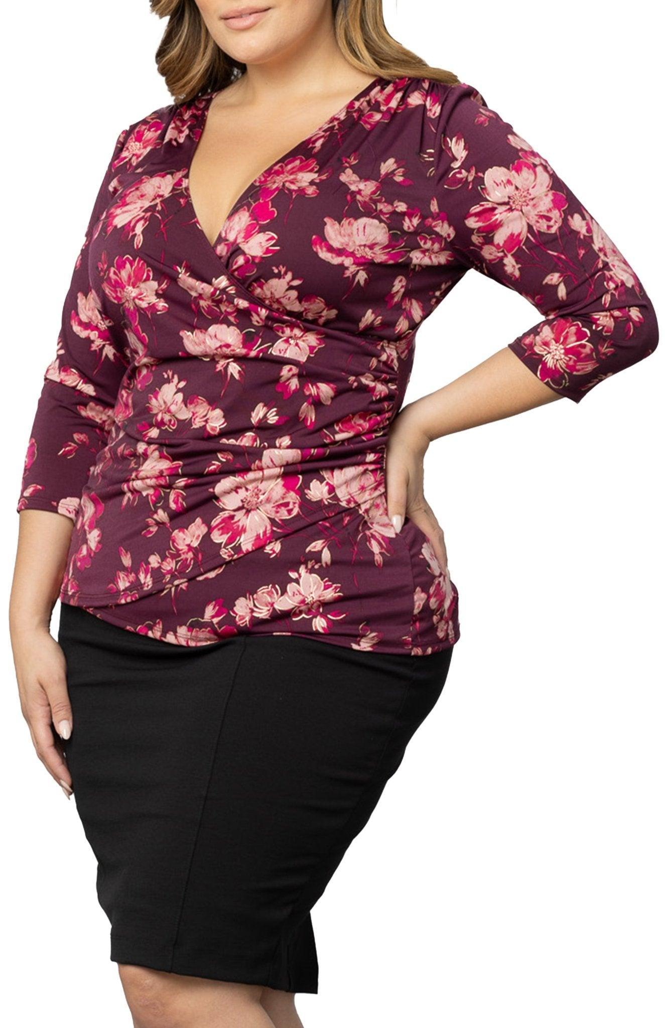 Femme Fatale Faux Wrap Top - Plus Product Image