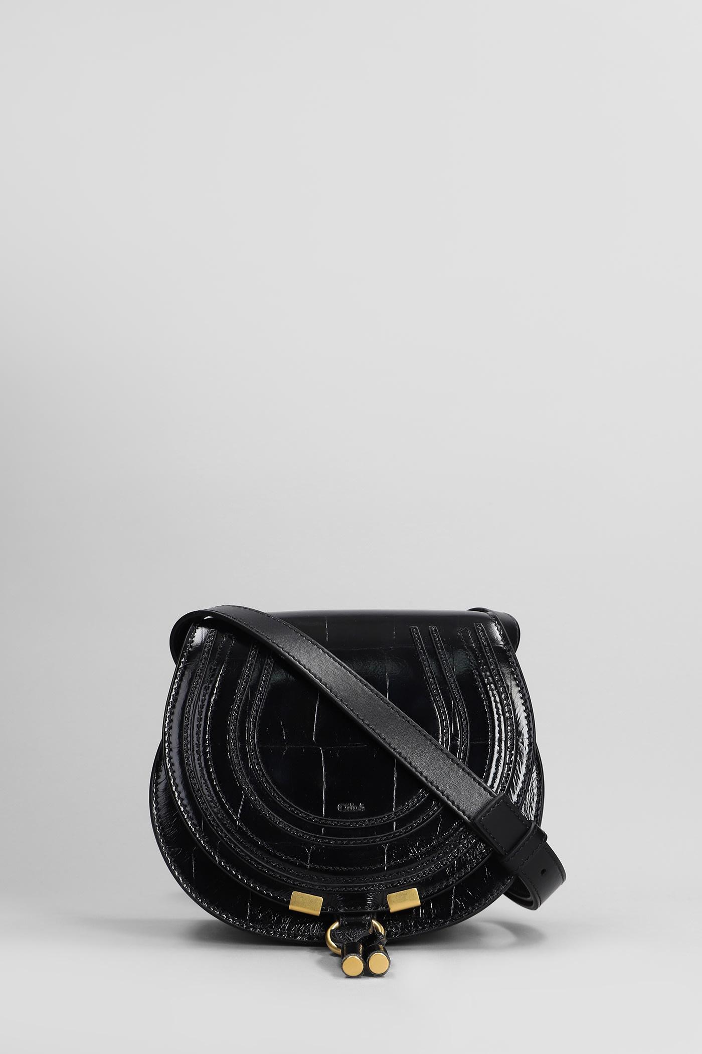 CHLOÉ Marcie Shoulder Bag In Black Leather Product Image