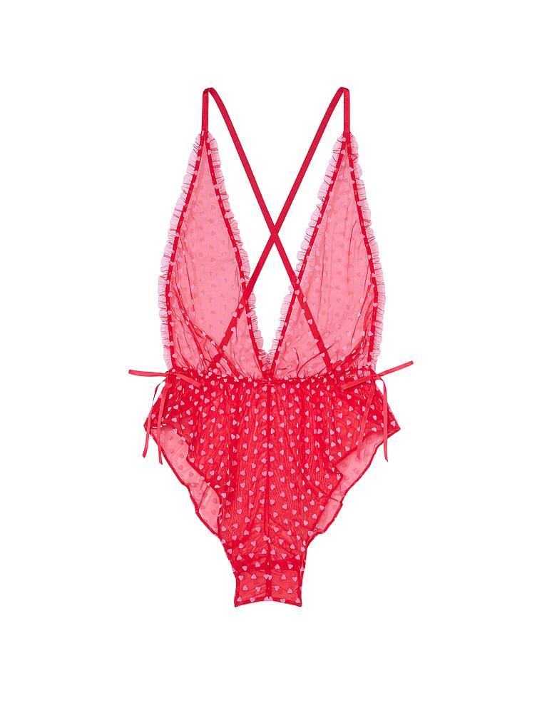 Tease Heart Mesh Romper Product Image