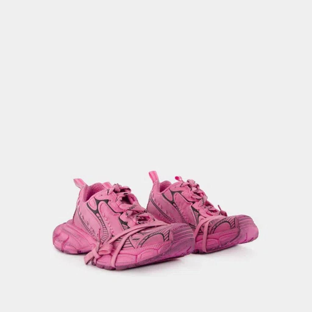 BALENCIAGA 3xl Distressed Canvas Chunky Trainer Sneakers In Pink Product Image