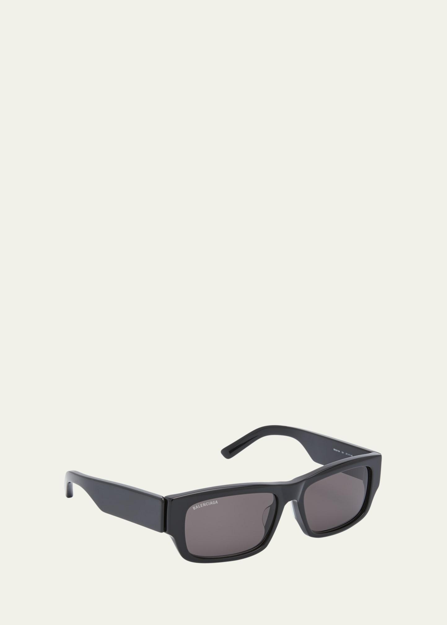 Mens Square Acetate Sunglasses with Etched Logo Product Image