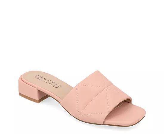 Journee Elidia Women's Block Heel Sandals, Size: 9.5, Blush Product Image