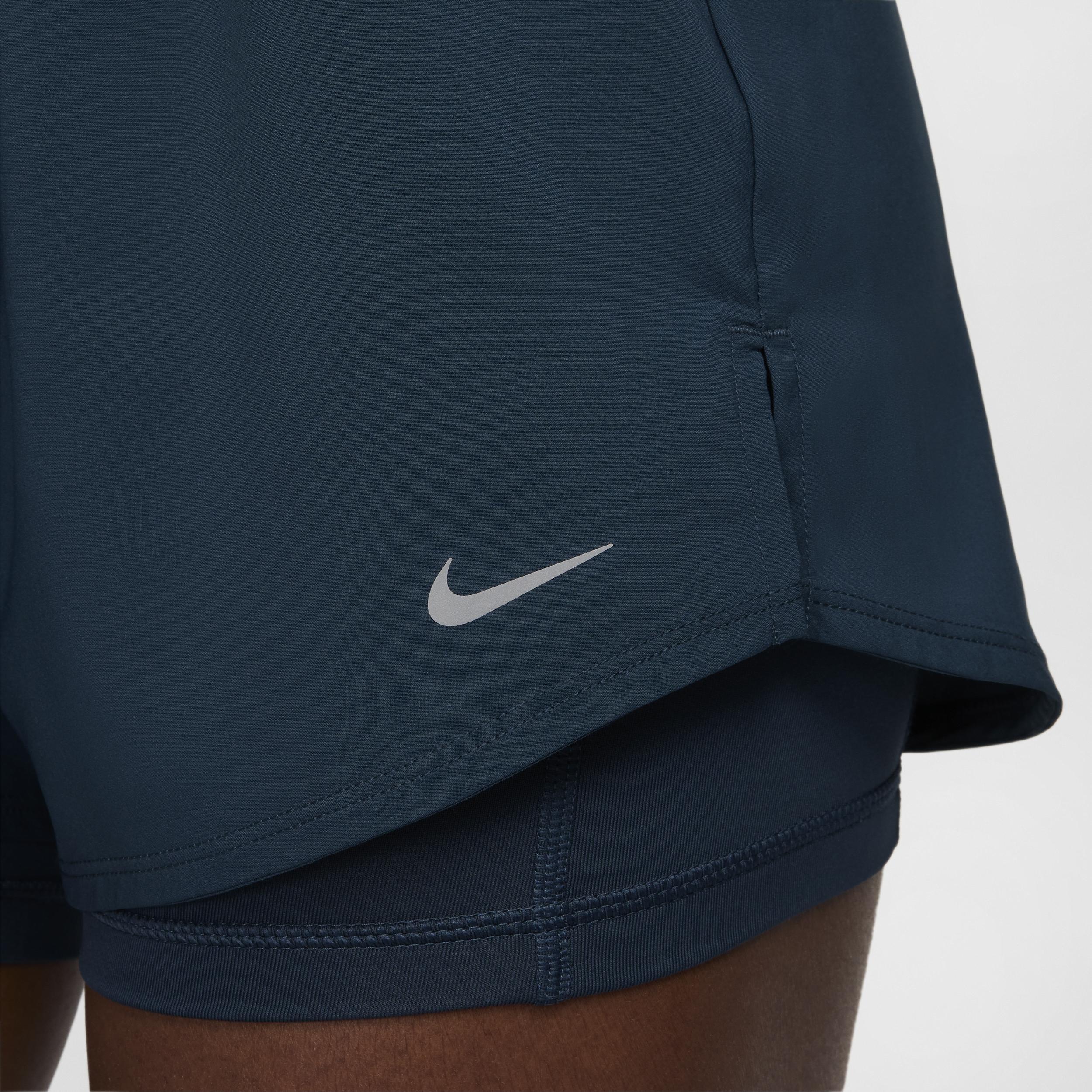 Nike Women's One Dri-FIT High-Waisted 3" 2-in-1 Shorts Product Image