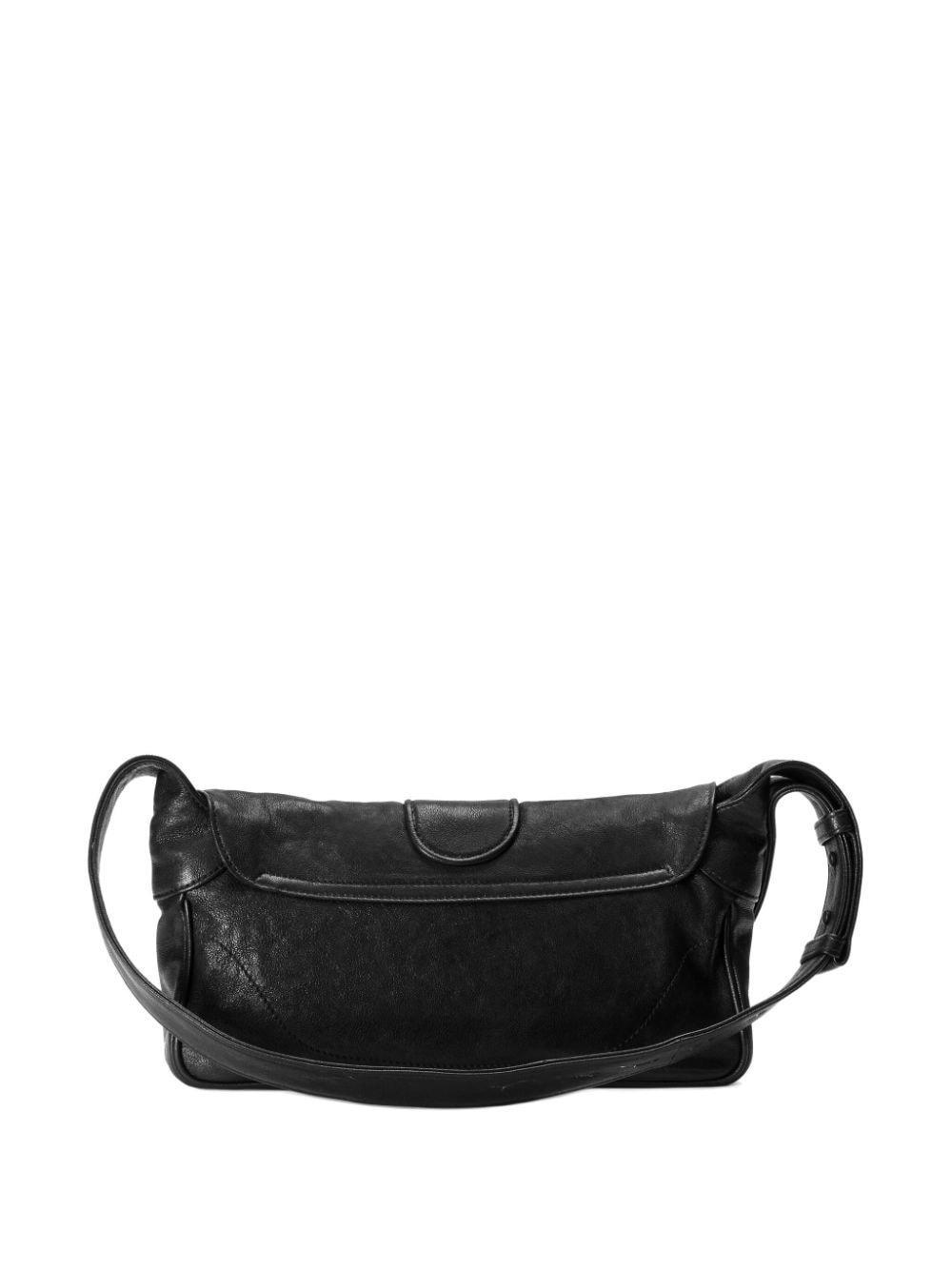 Small Aphrodite Leather Shoulder Bag In Black Product Image