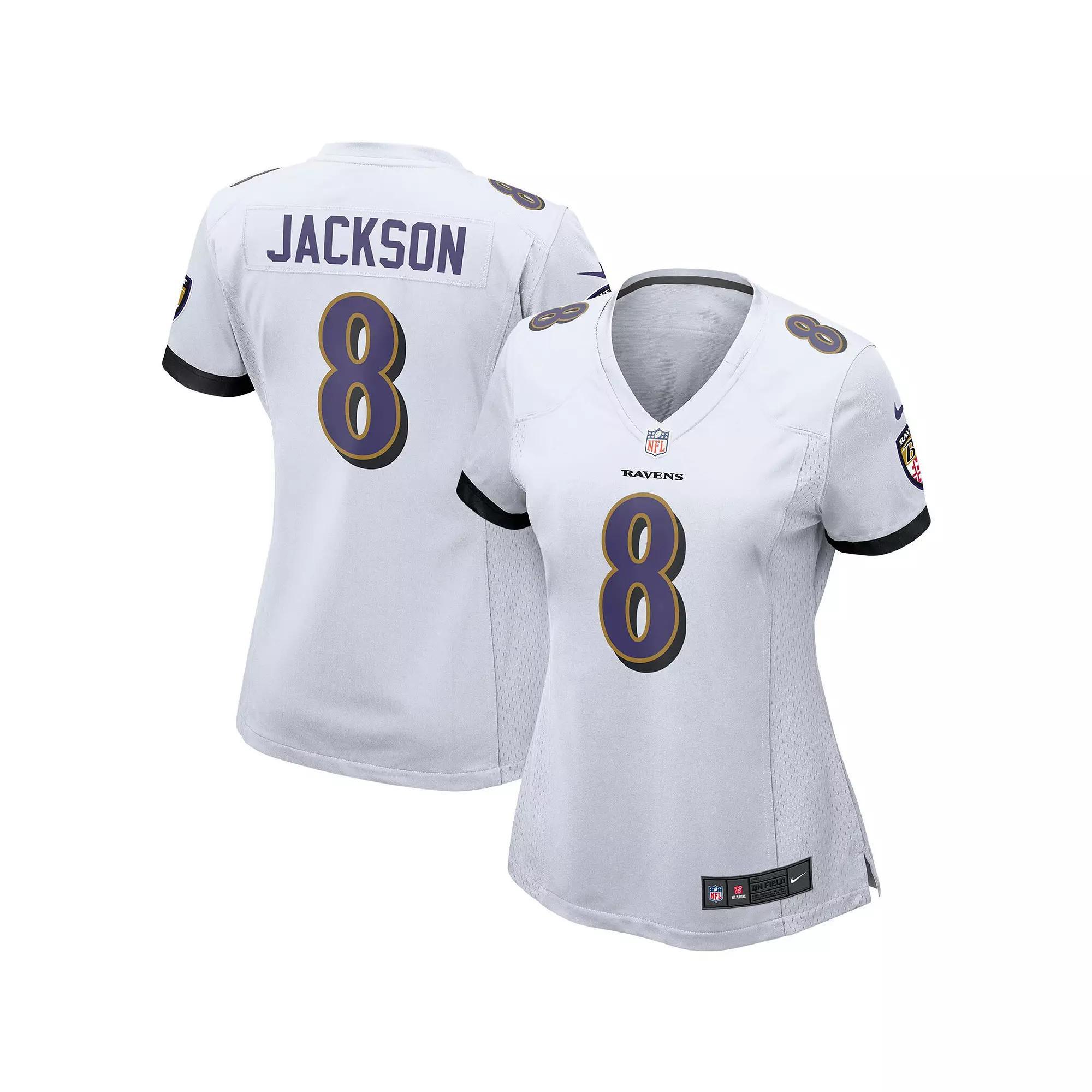 Women's Nike Lamar Jackson White Baltimore Ravens Game Jersey, Size: Medium Product Image