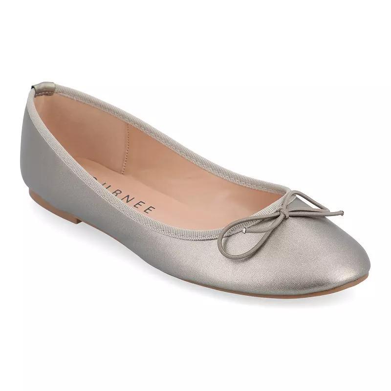 Journee Collection Vika Womens Ballet Flats Silver Product Image