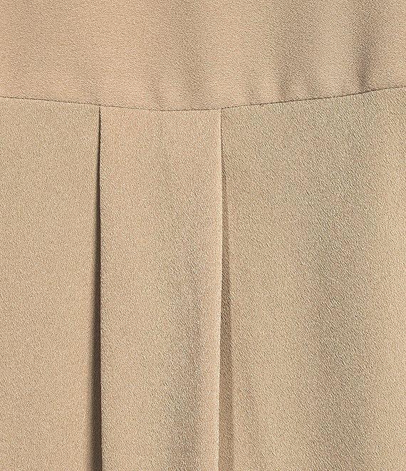 Investments Plus Size Woven 3/4 Sleeve Point Collar Button Front Split Cuff Top Product Image