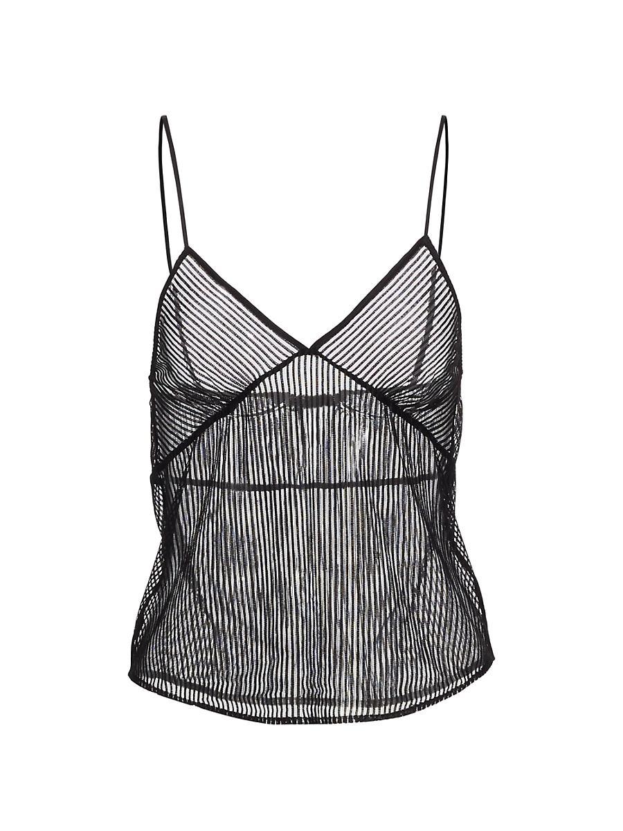 Womens Striped Lace Cami Product Image