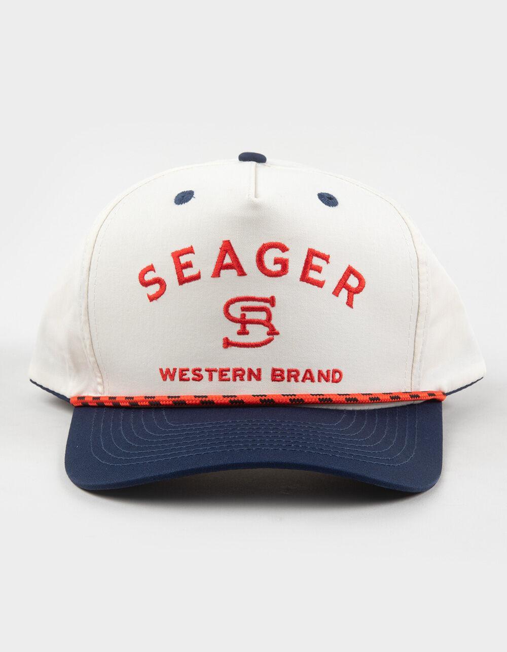 SEAGER Branded Snapback Hat - NAVY COMBO Product Image