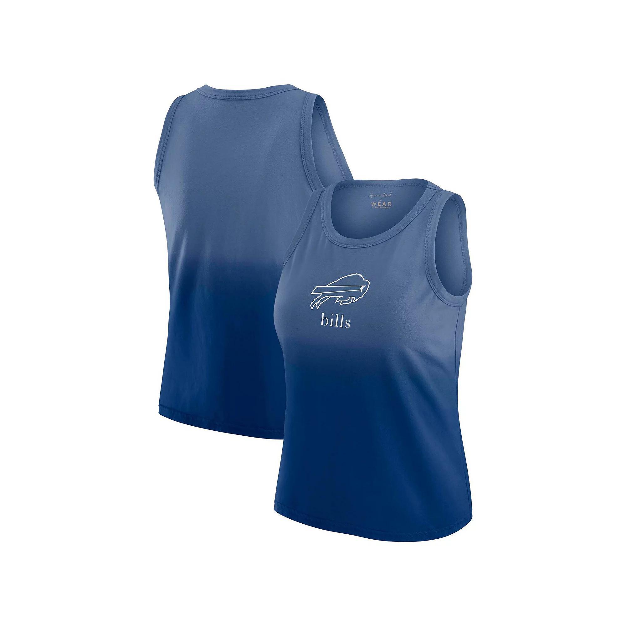 Women's WEAR by Erin Andrews x Gracie Hunt Navy Dallas Cowboys Ombre Tank Top, Size: XL, Blue Product Image