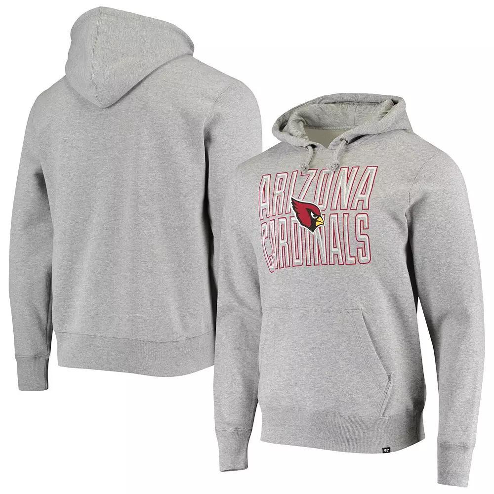 Men's '47 Heathered Gray Arizona Cardinals Bevel Pullover Hoodie, Size: XL, Grey Product Image