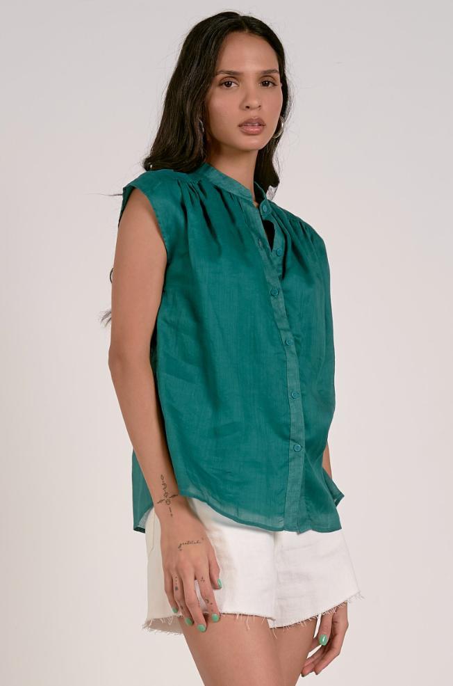 Cap Sleeve Buttondown Product Image