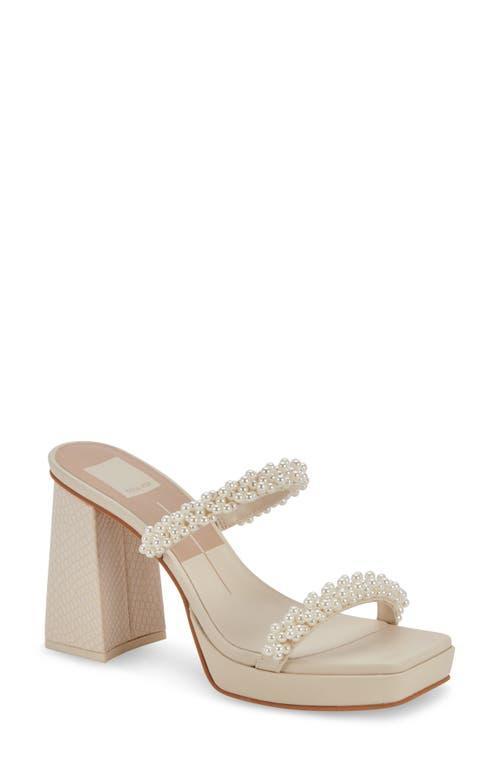 Dolce Vita Womens Ariele Pearl Platform High Heel Dress Sandals Product Image