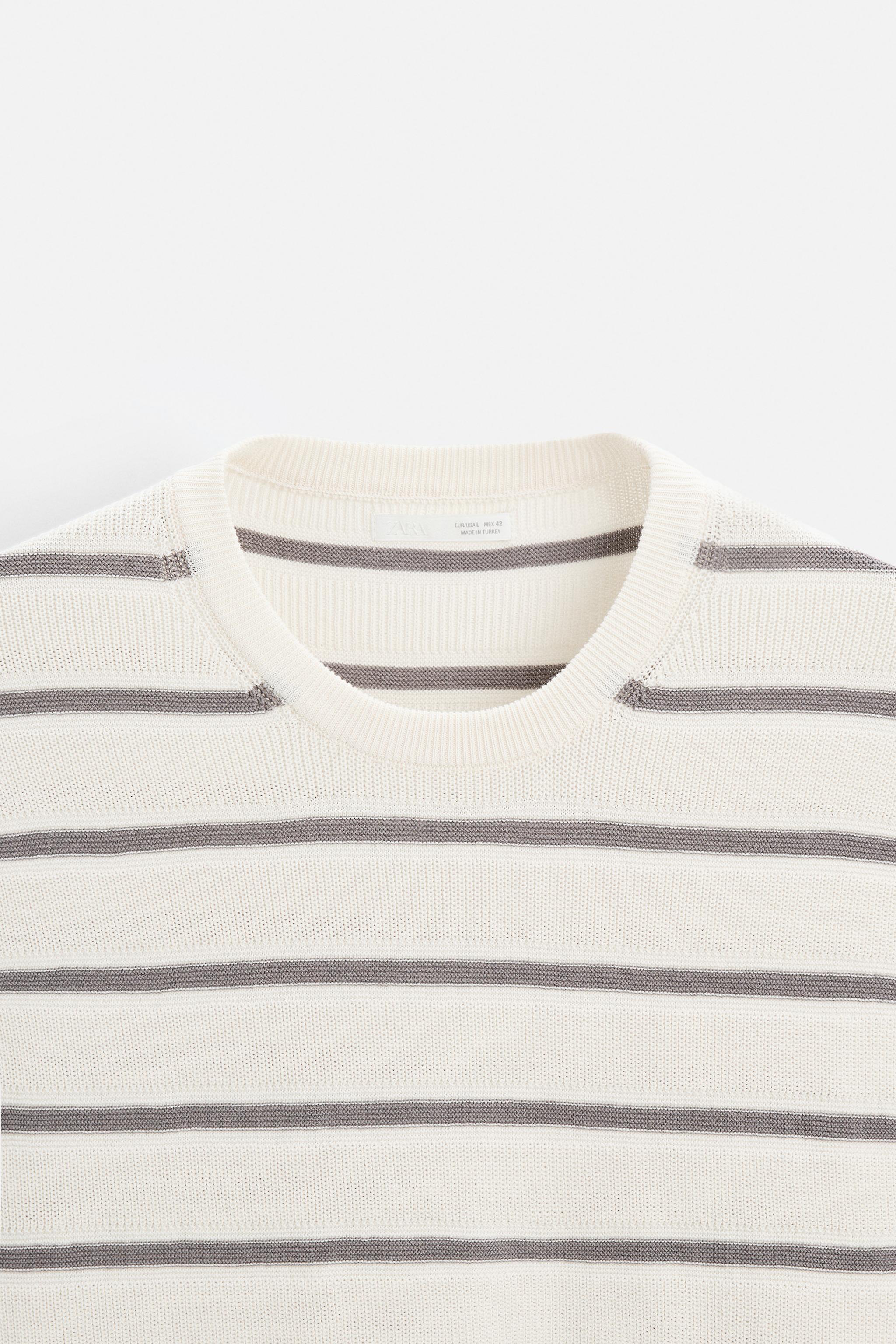 STRIPED KNIT T-SHIRT Product Image