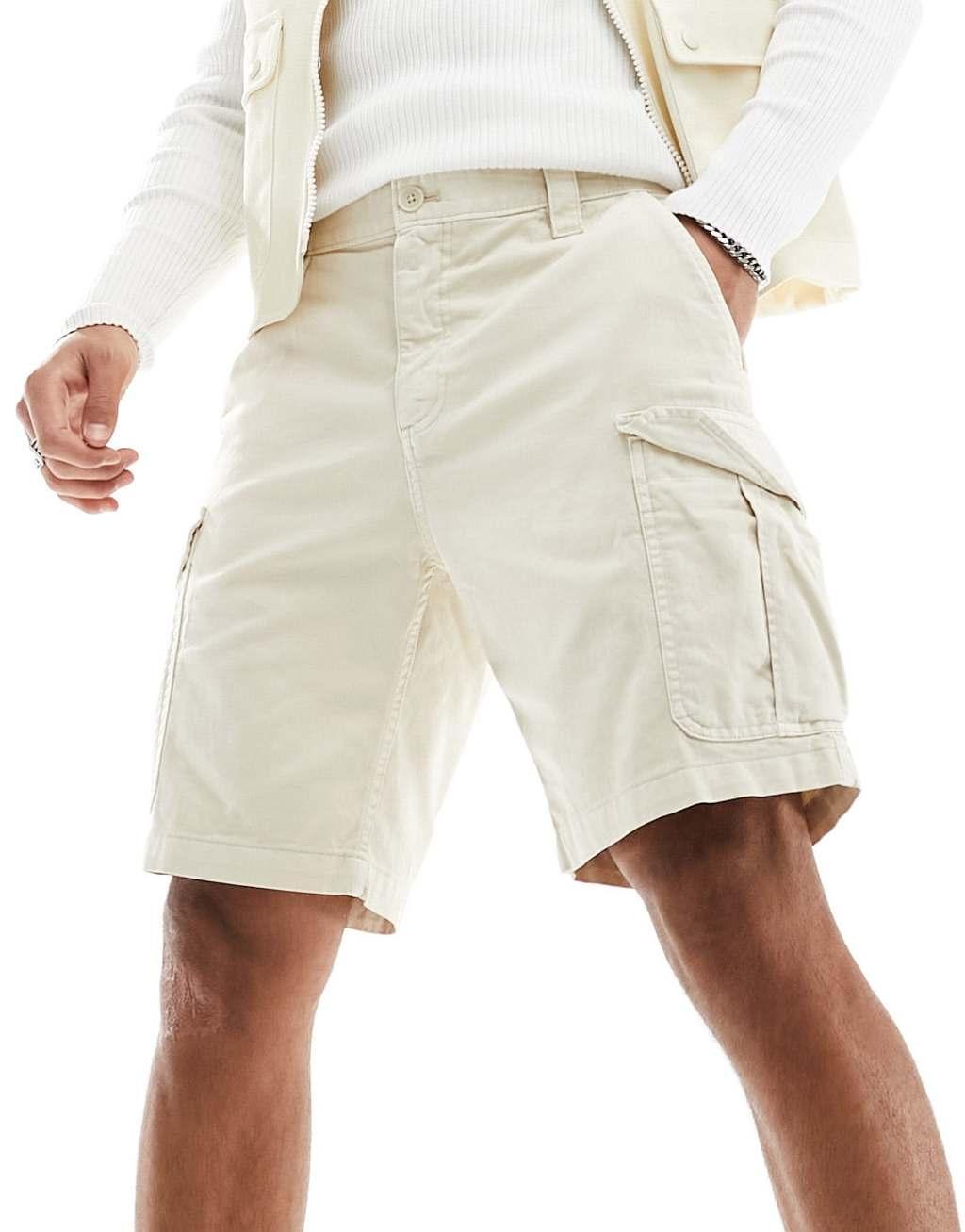 Tommy Jeans Ethan cargo shorts in off white Product Image