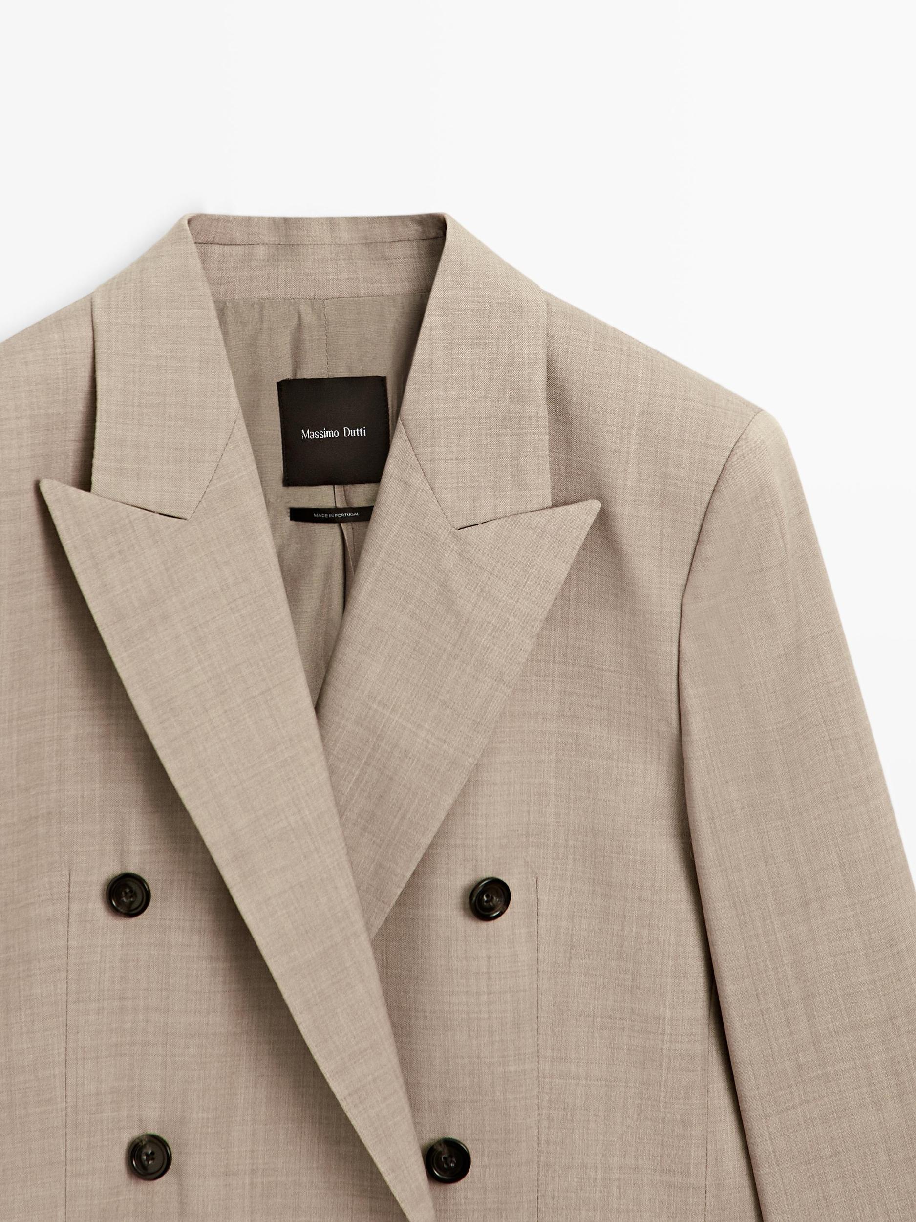100% wool double-breasted blazer Product Image