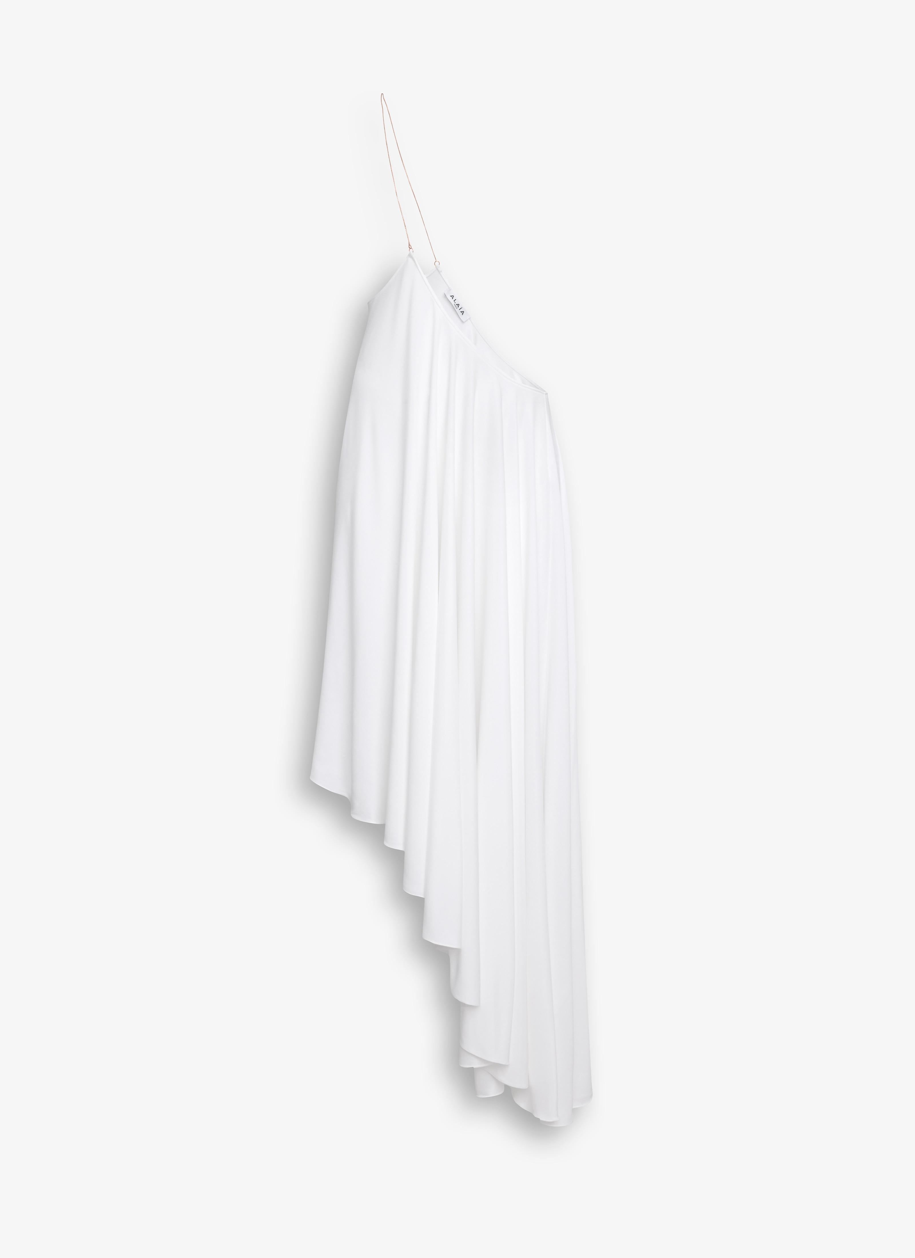 WHITE JERSEY SUSPENDER SKIRT Product Image