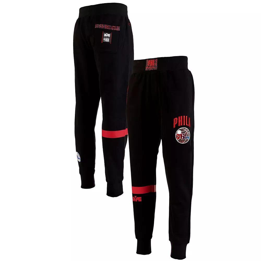 Men's NBA x Two Hype Black Philadelphia 76ers Culture & Hoops Collection Premium Jogger Pants,  Product Image