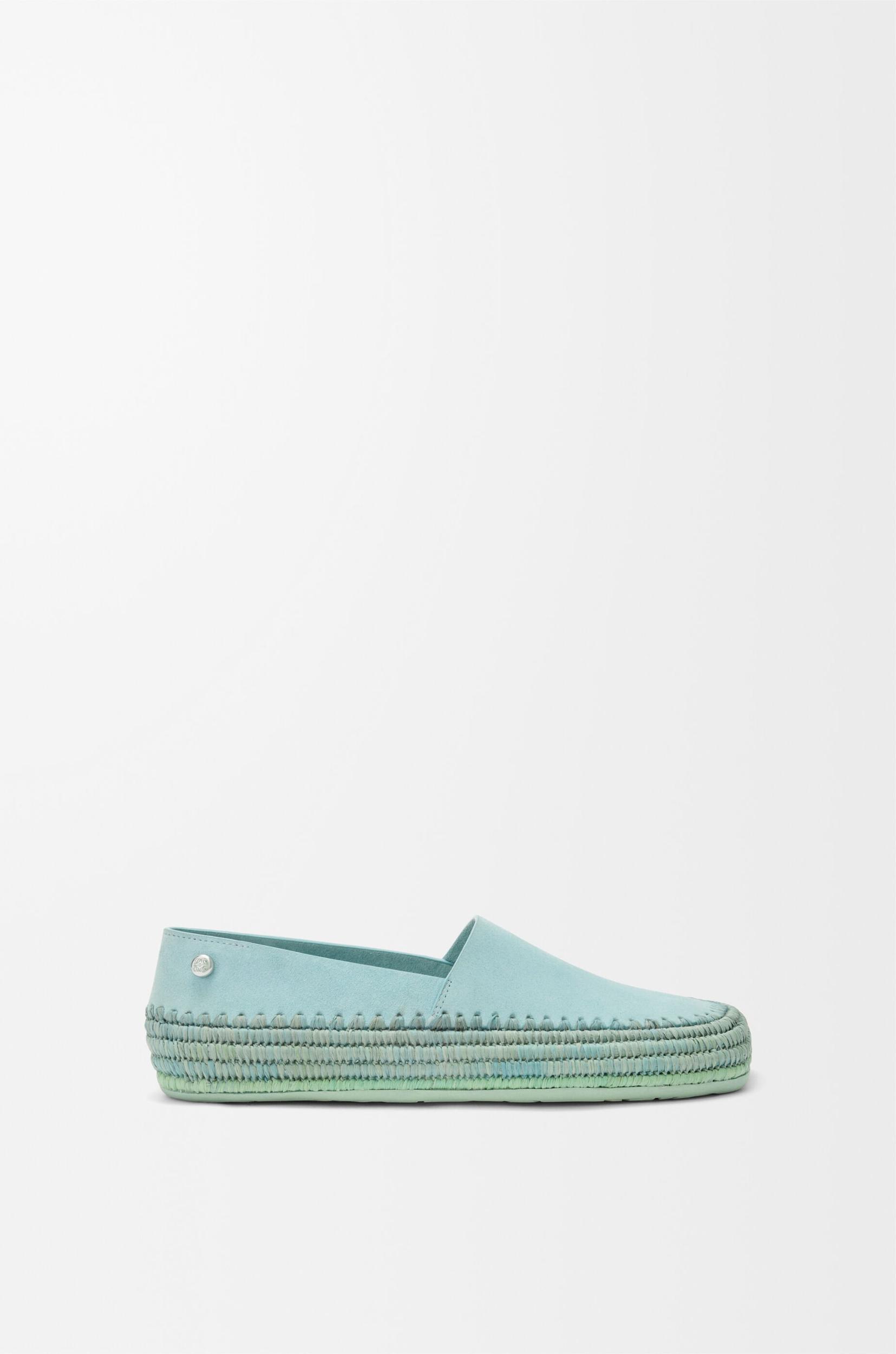 Rio slipper in suede and raffia Product Image