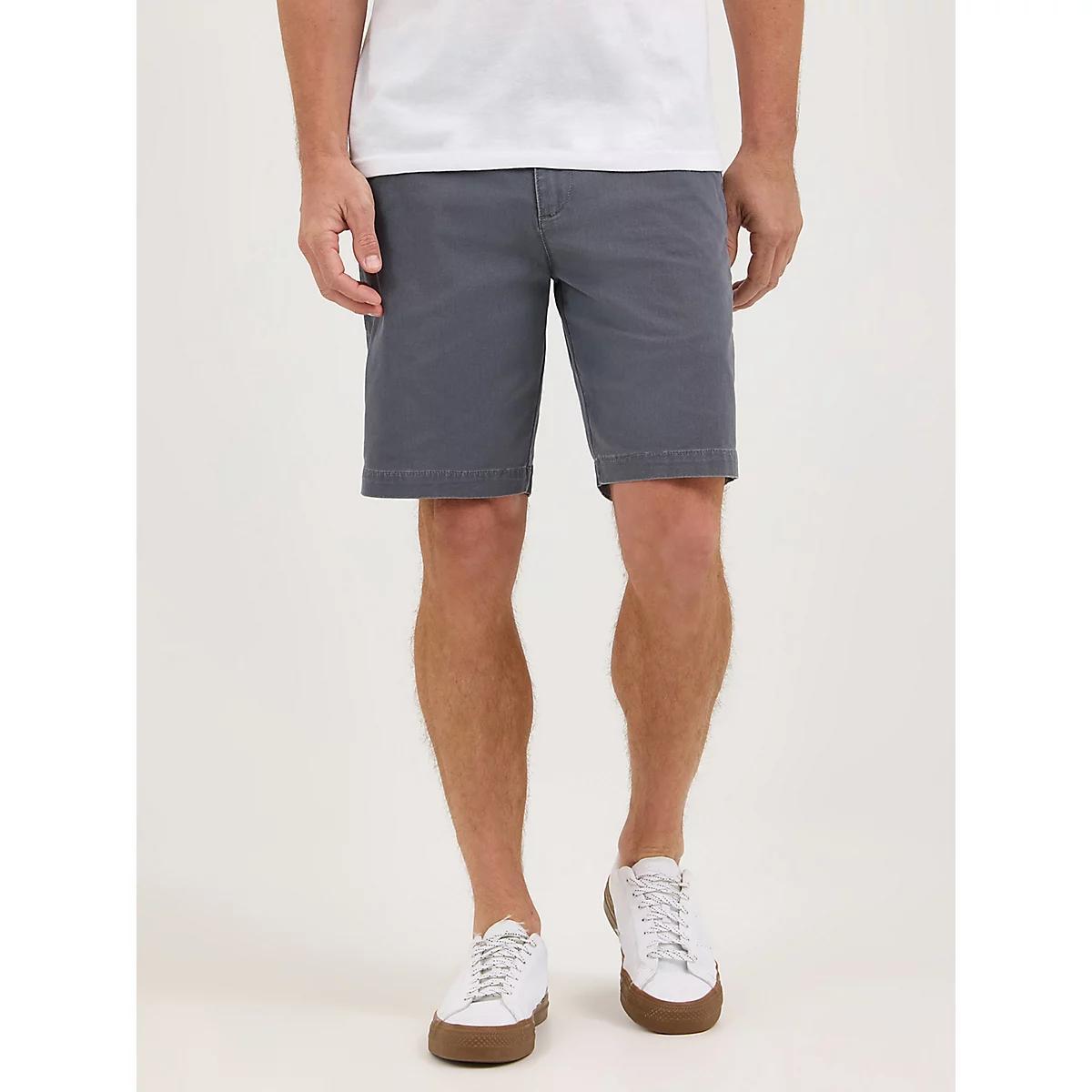 Men's Flat Front Short in Pewter Product Image