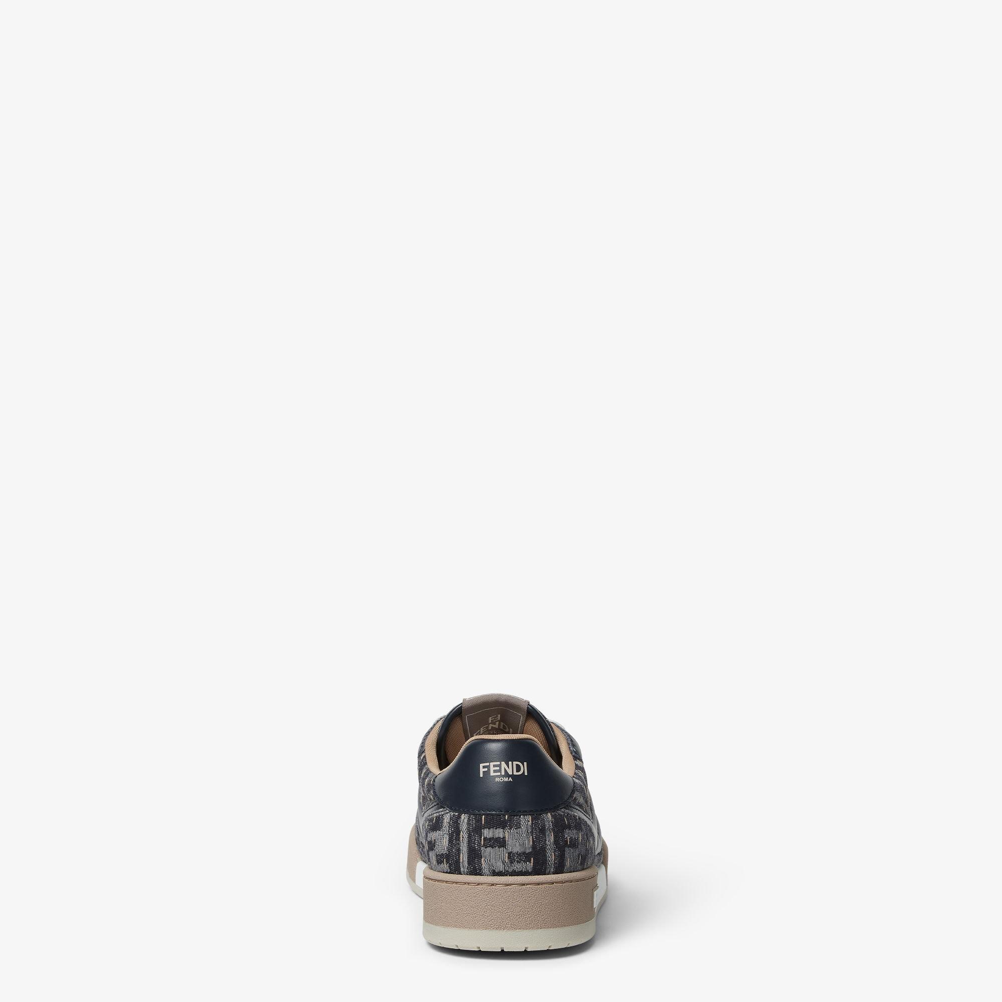 Fendi Match SneakersBlue denim low-tops Product Image