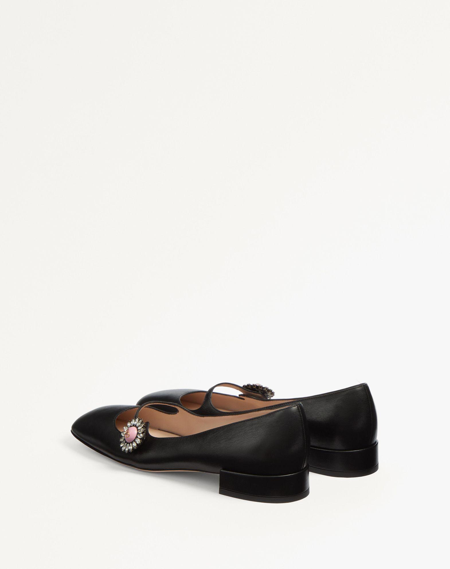 Mary-Jane Preshoes Ballerina In Kidskin With Jewel Button 20Mm Product Image