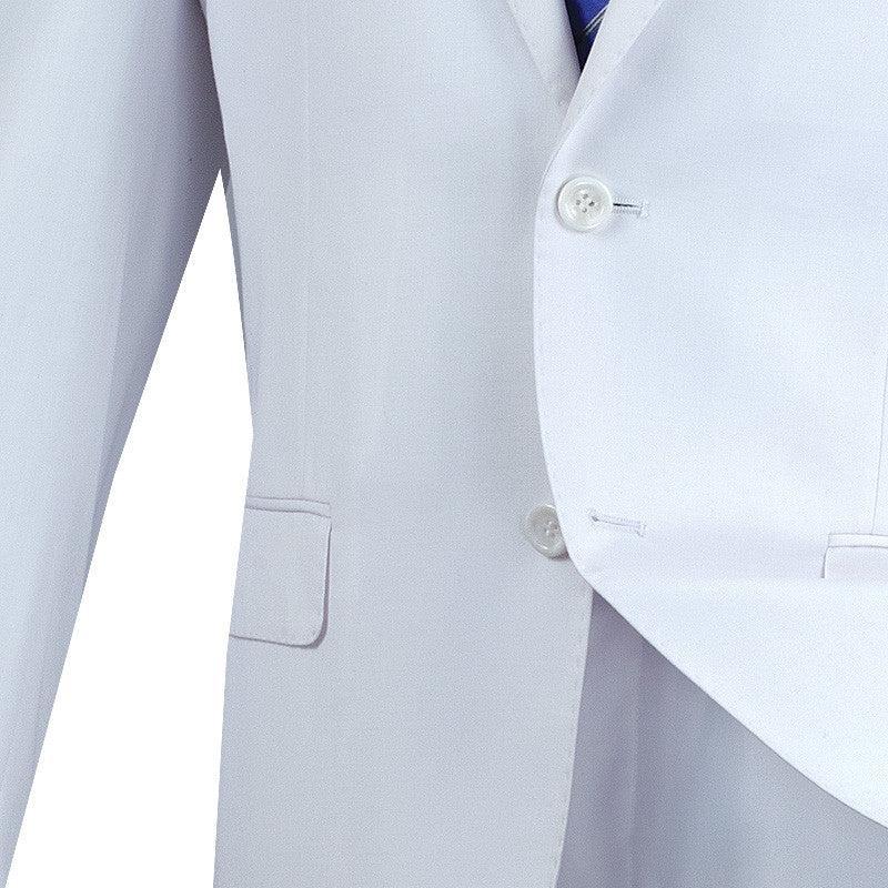 Slim Fit Men's Suit 2 Piece 2 Button in White Male Product Image