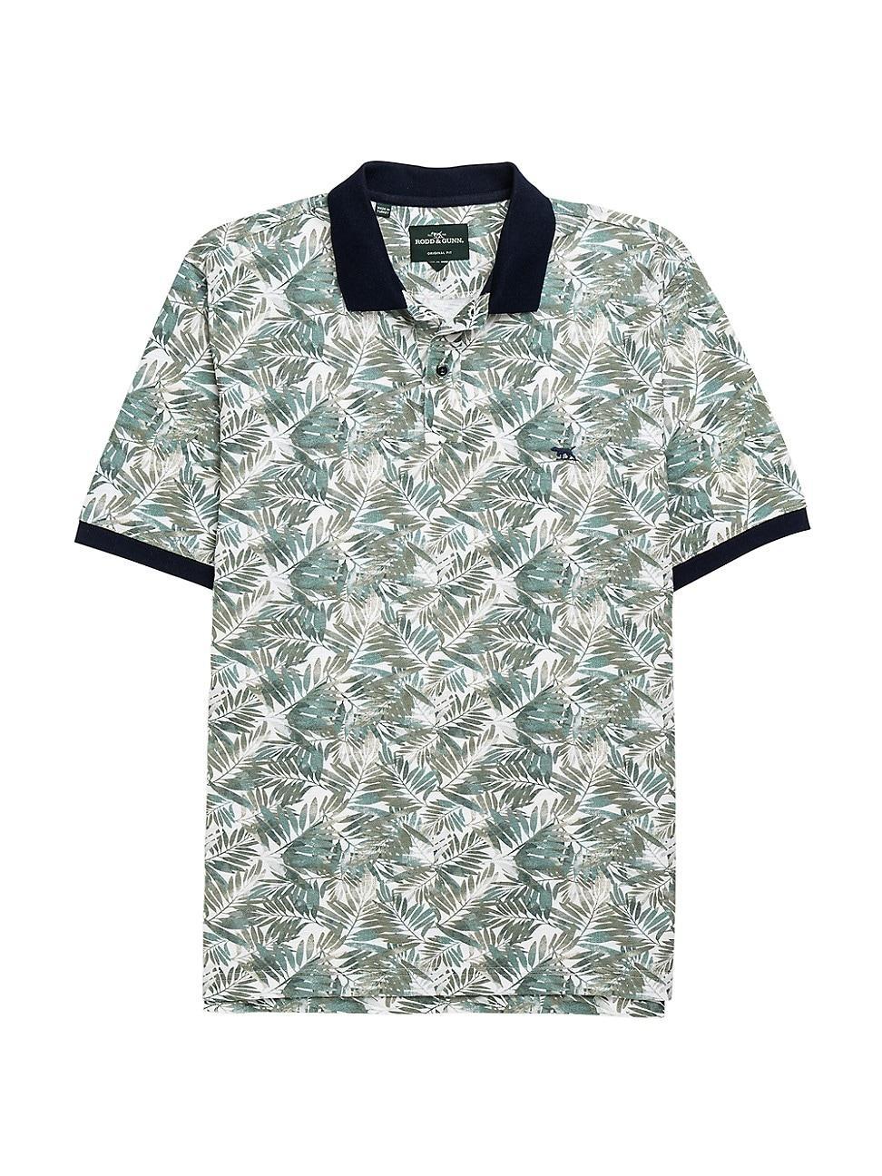 Mens Arundel Palm Leaf Cotton Polo Shirt Product Image