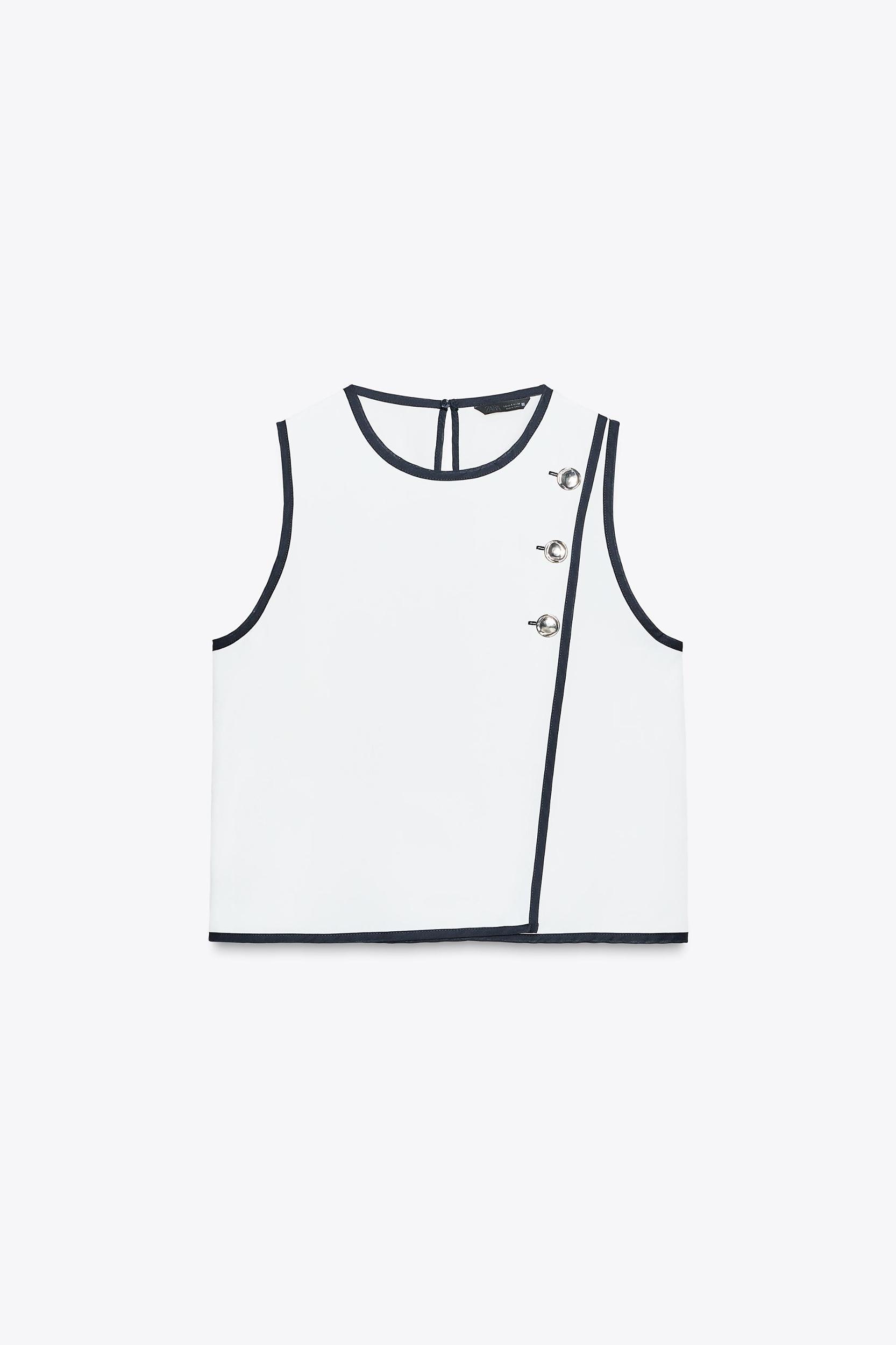 CONTRAST TRIM TOP Product Image