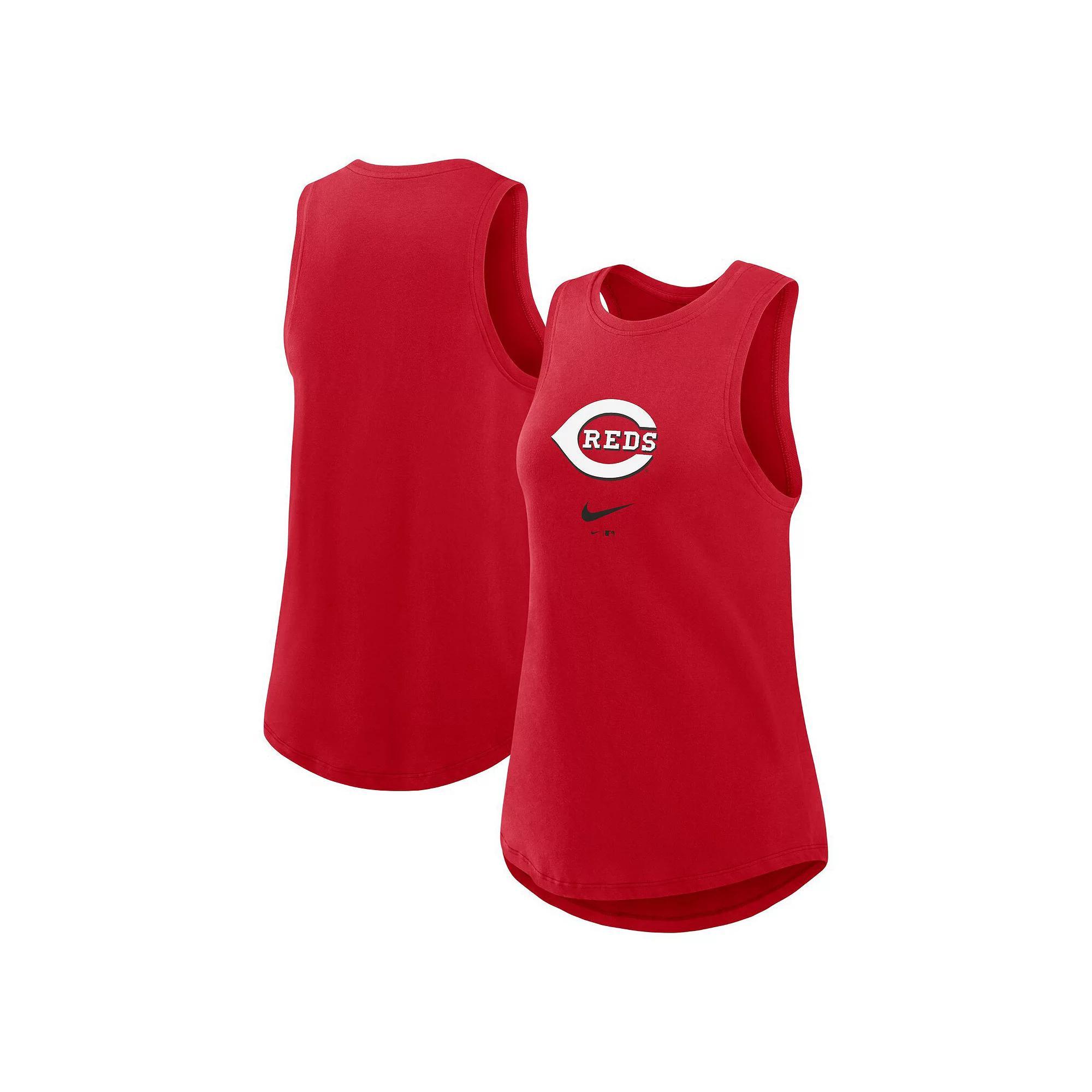 Women's Nike Navy Atlanta Braves Legacy Icon High Neck Fashion Tank Top,  Product Image