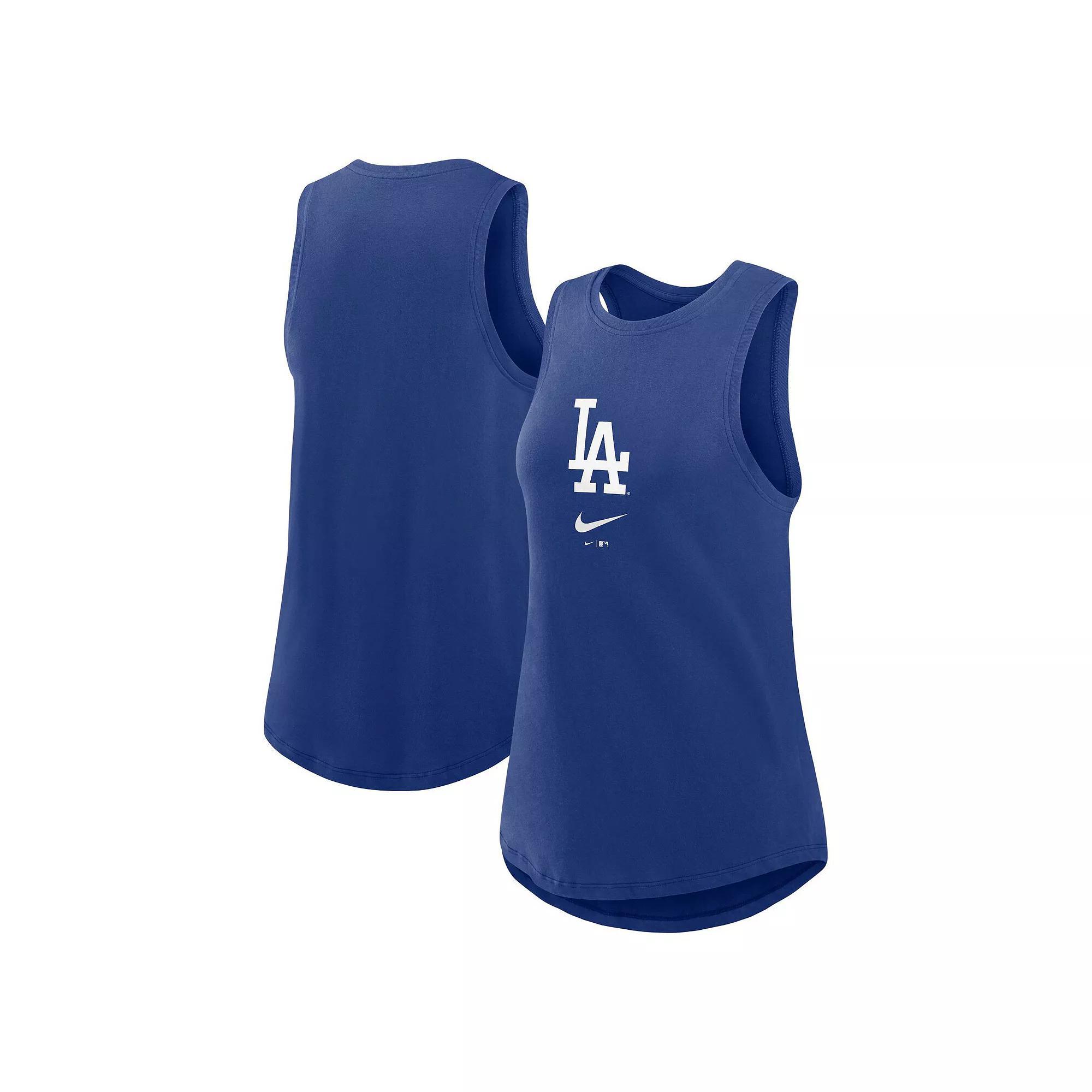 Women's Nike Navy Atlanta Braves Legacy Icon High Neck Fashion Tank Top,  Product Image