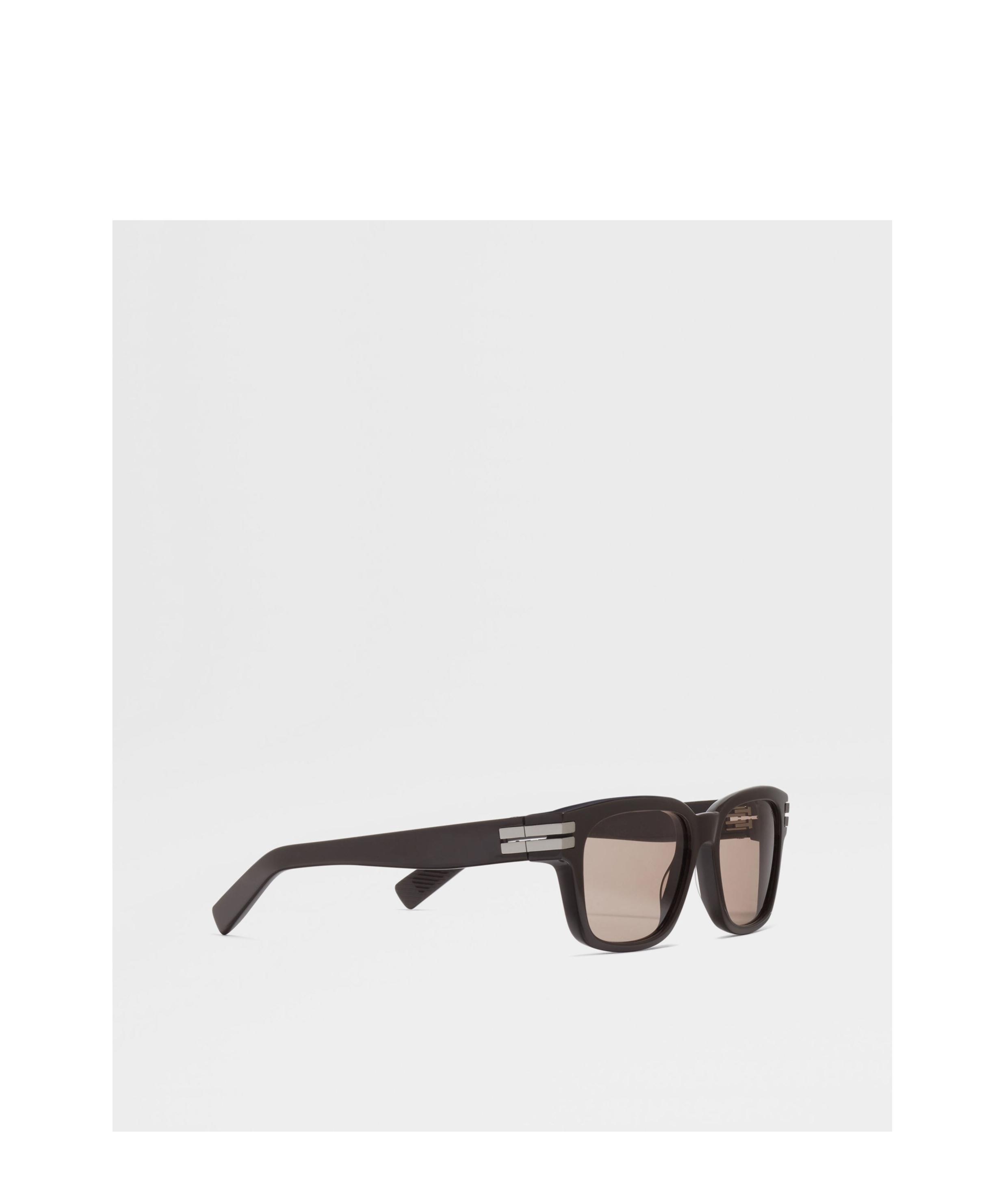 ZEGNA Square Sunglasses In Black Product Image