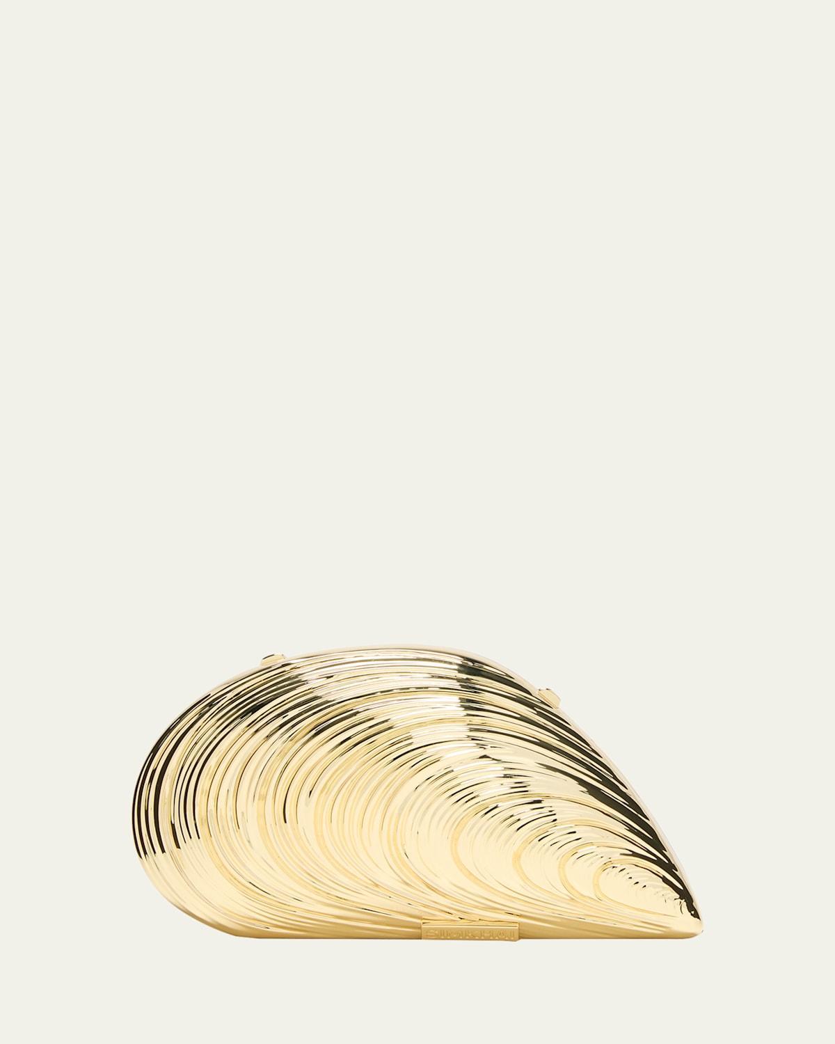 Bridget Metal Oyster Shell Clutch Bag Product Image