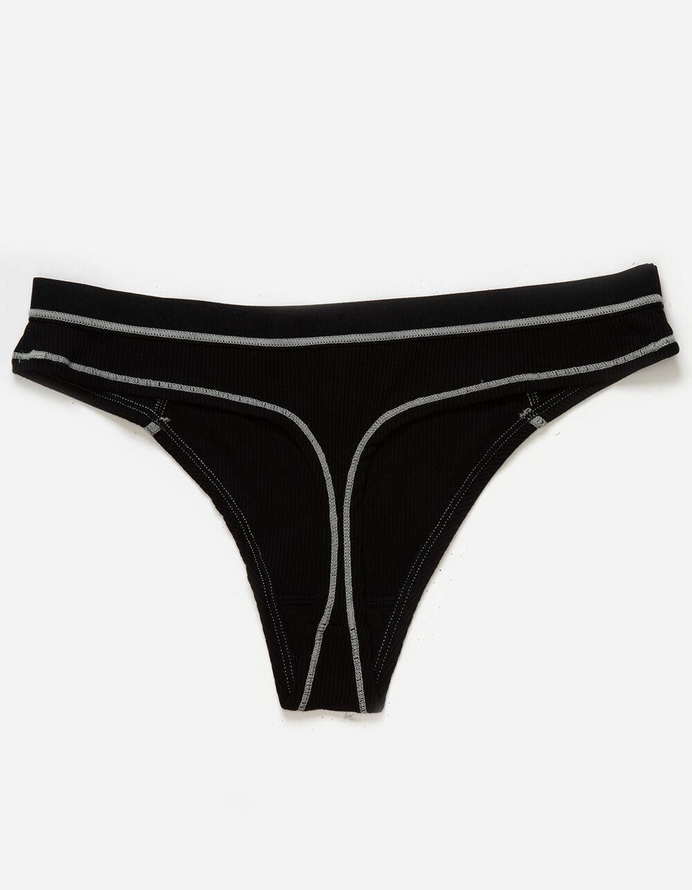 FULL TILT Contrast Stitch Thong Product Image