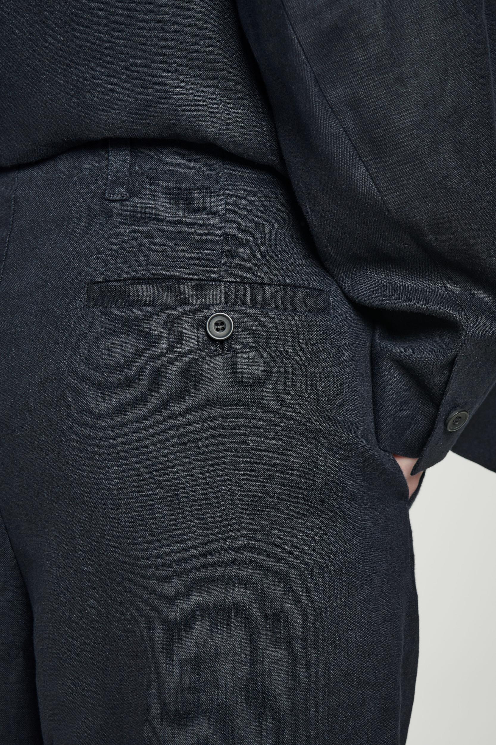 RELAXED LINEN TAPERED PANTS Product Image