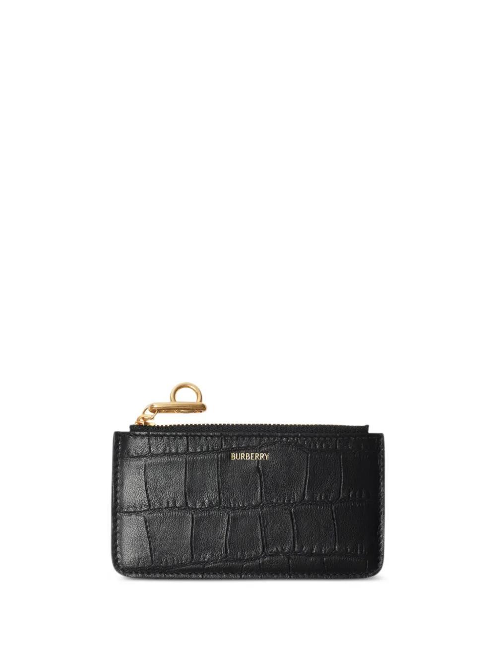 BURBERRY Rocking Horse Zip-up Wallet In Black Product Image