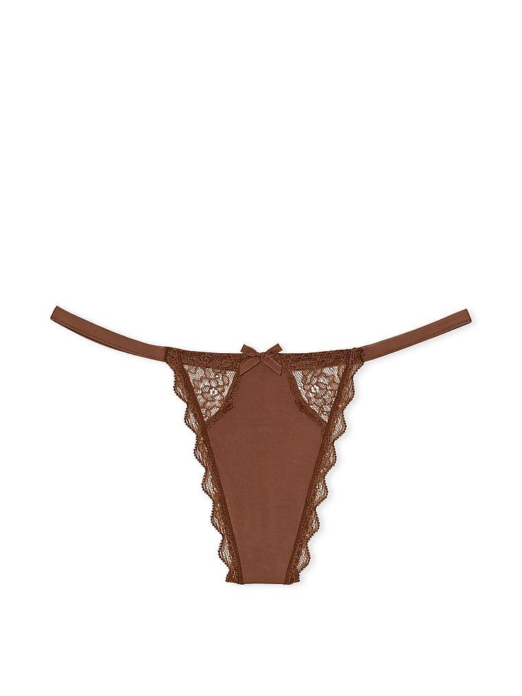 Lace-Trim V-String Panty Product Image