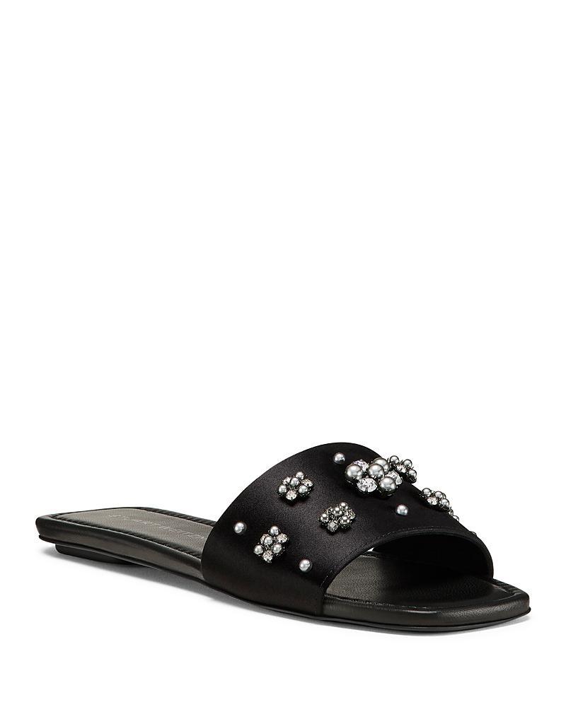 Womens Poppy Embellished Satin Slides Product Image